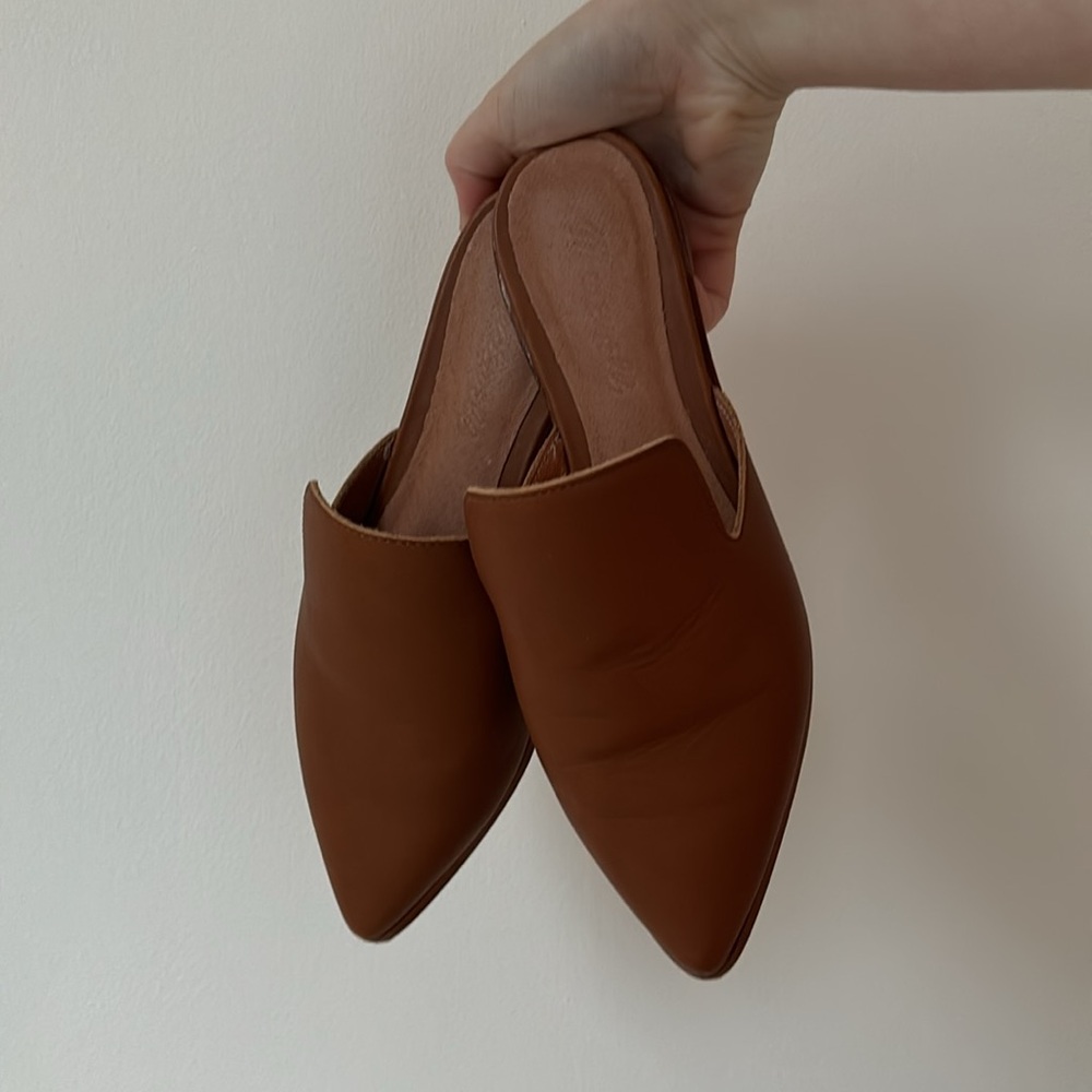 Madewell Leather Gemma Mule - English Saddle